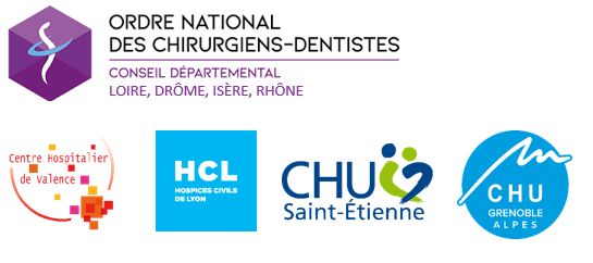 Ordre national des chirurgiens dentistes (Loire, Drôme, Isère, Rhône), Centre hospitalier de Valence, HCL, CHU de Saint-Etienne, CHU Grenoble Alpes