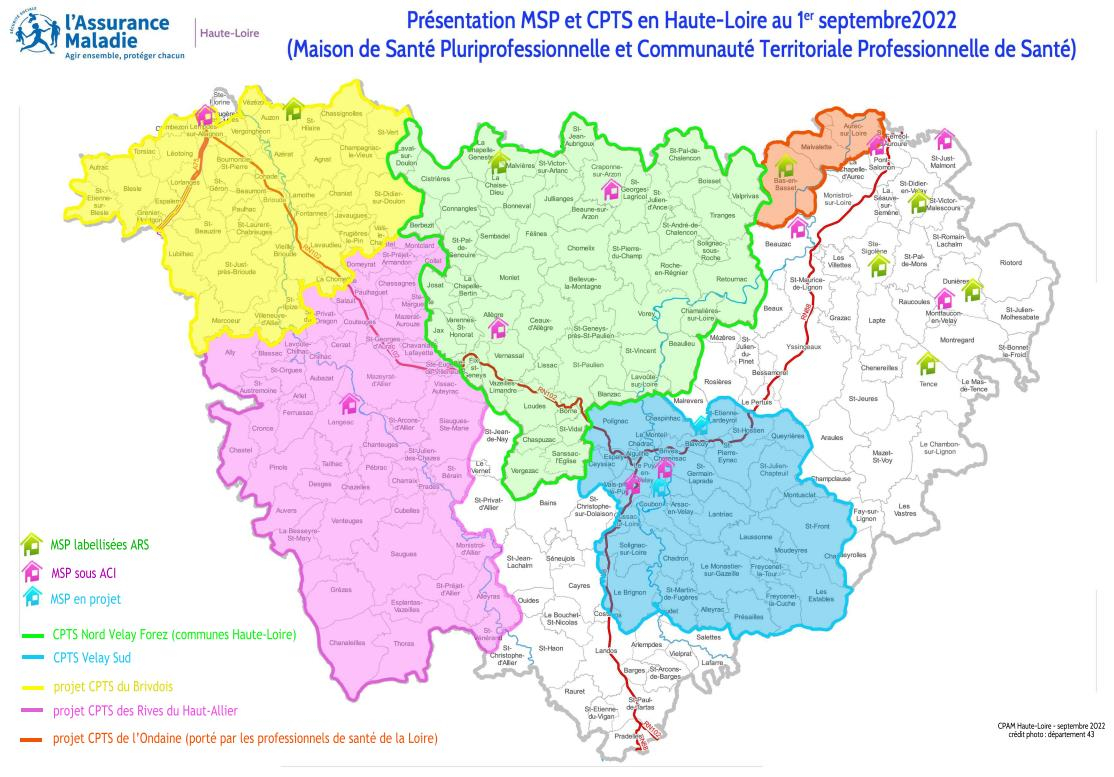 Cartographie MSP et CPTS 43