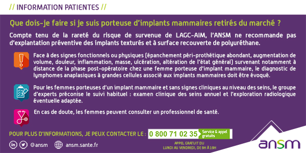Informations des patientes sur les implants mamaires
