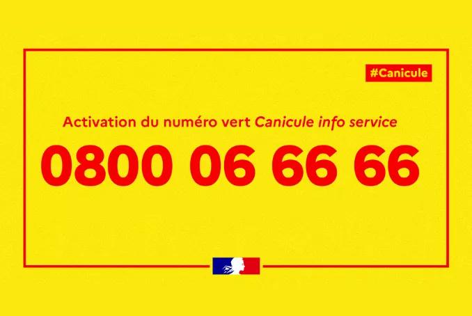 Activation numéro vert Canicule info service