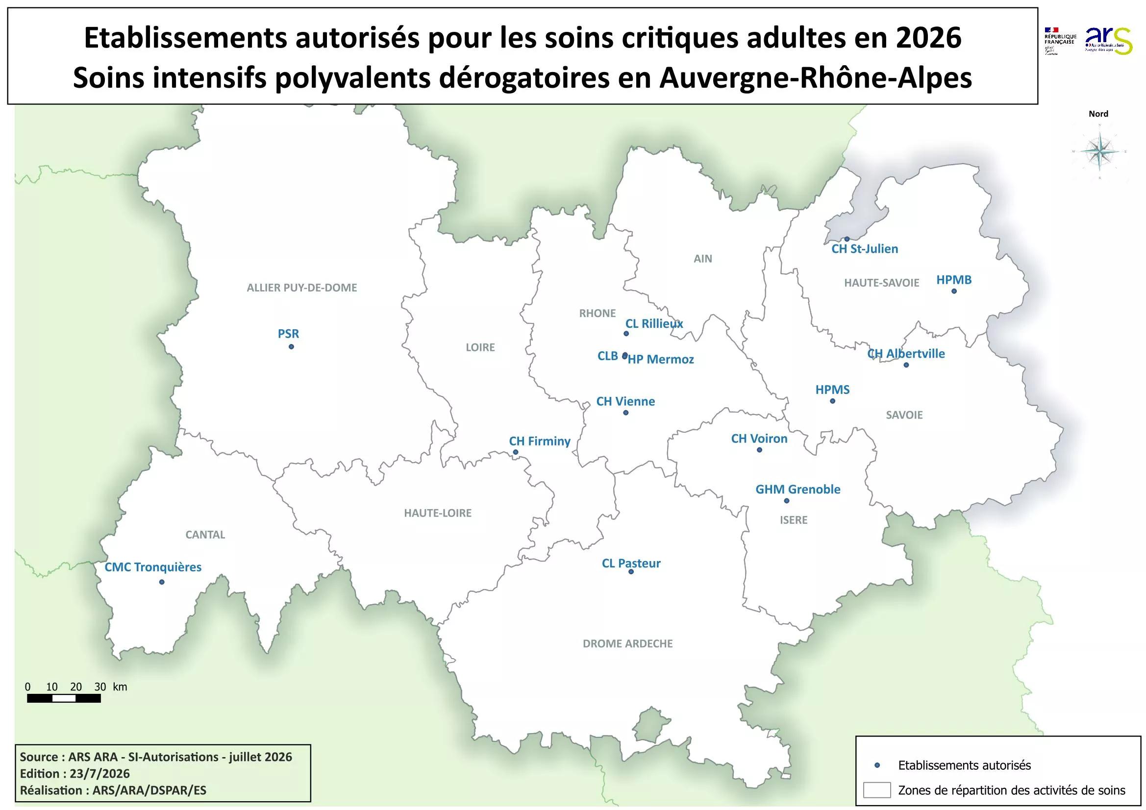 Etablissements autorisés pour les SIPD - voir description détaillée ci-après