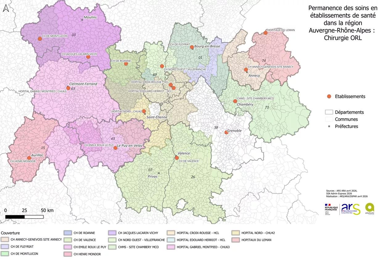 Carte de la PDSES en Auvergne-Rhône-Alpes - chirurgie ORL - 1,23 Mo