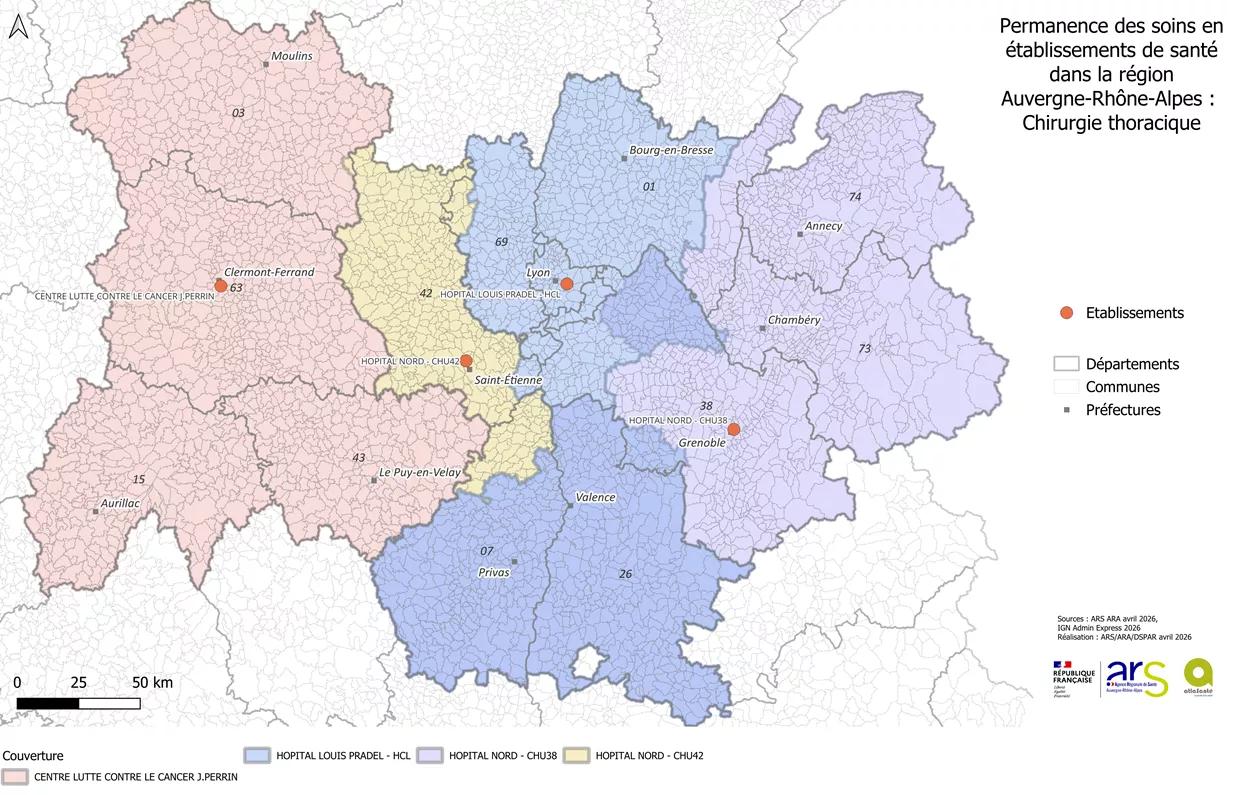 Carte de la PDSES en Auvergne-Rhône-Alpes - Chirurgie thoracique, 1,19 Mo